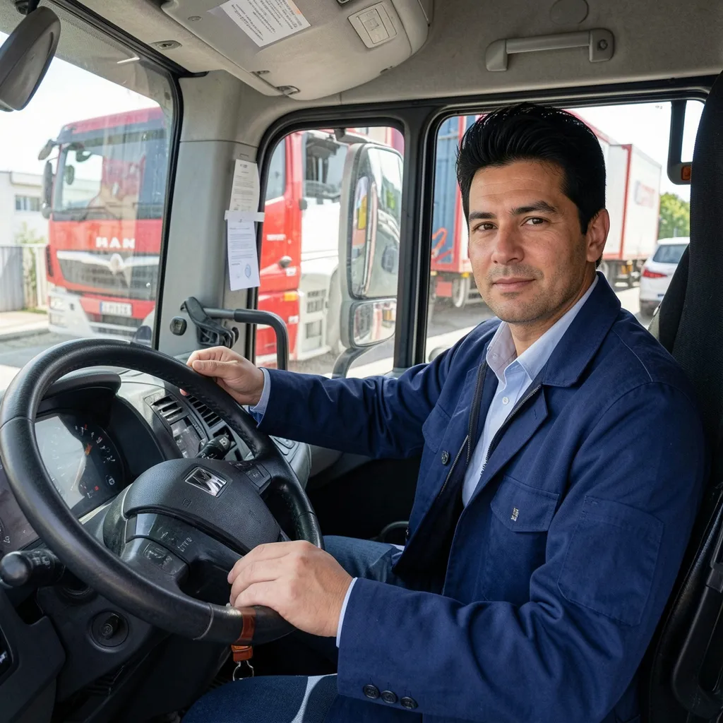 Fahrer am LKW